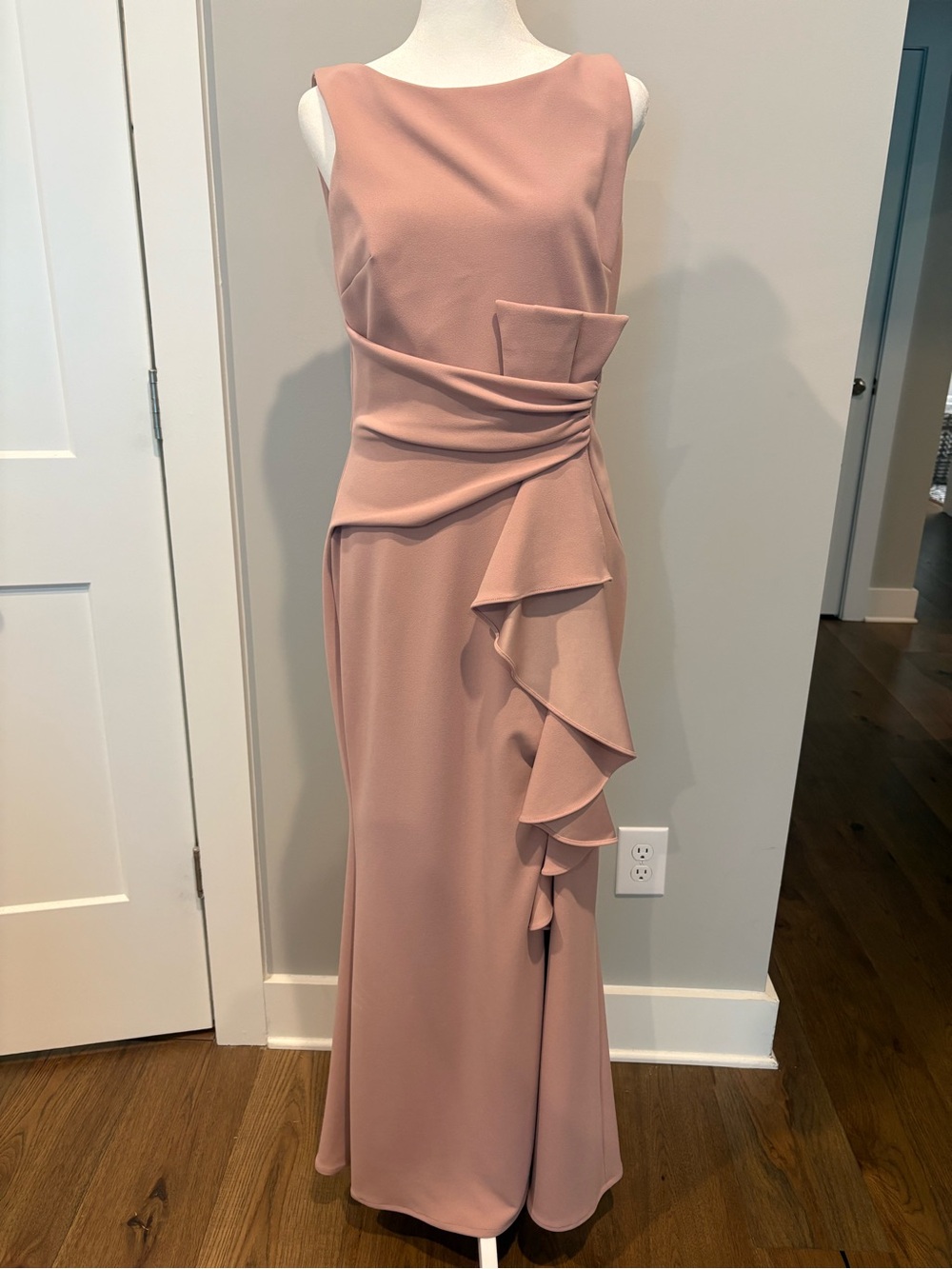 Betsy & Adam Dusty Rose Ruffle Dress - Picture 2 of 7